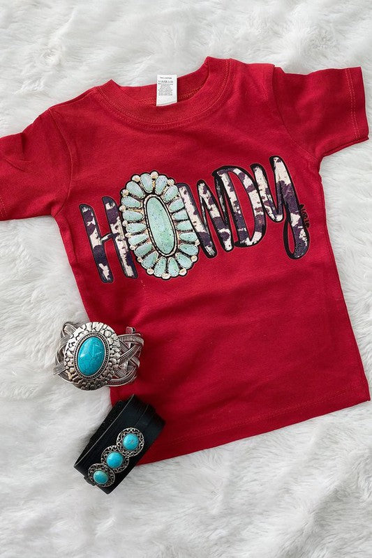 HOWDY KID TSHIRT on bella canva  true to size  cute, trendy, and colorful  