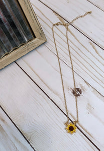 Sunflower Necklace   *With clasp adjustable   *Lead Compliant 