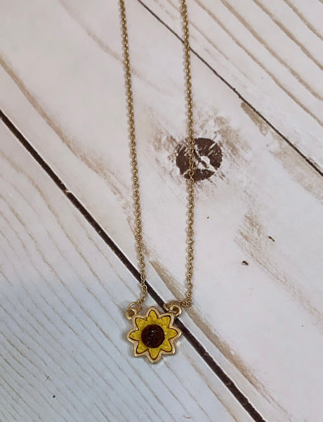 Sunflower Necklace   *With clasp adjustable   *Lead Compliant 