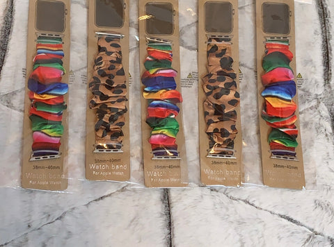 Watch Band for Apple Watch  size 38/40mm Scrunchie band Serape and Leopard Print available 
