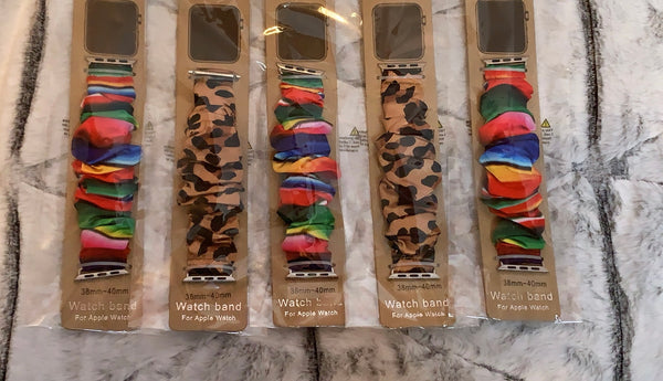 Watch Band for Apple Watch  size 38/40mm Scrunchie band Serape and Leopard Print available
