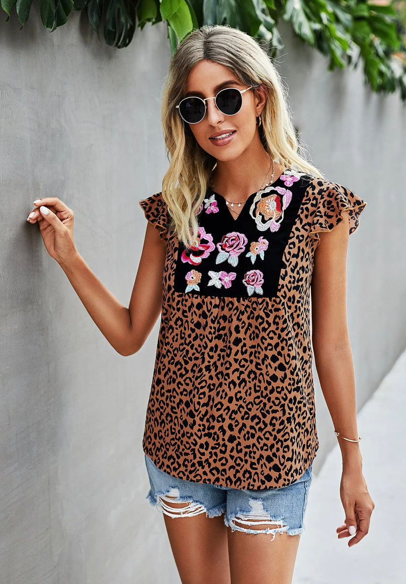 Floral Crew Neck Top