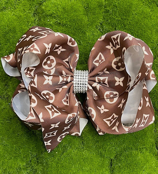 Printed Double Layer Hair Bow
