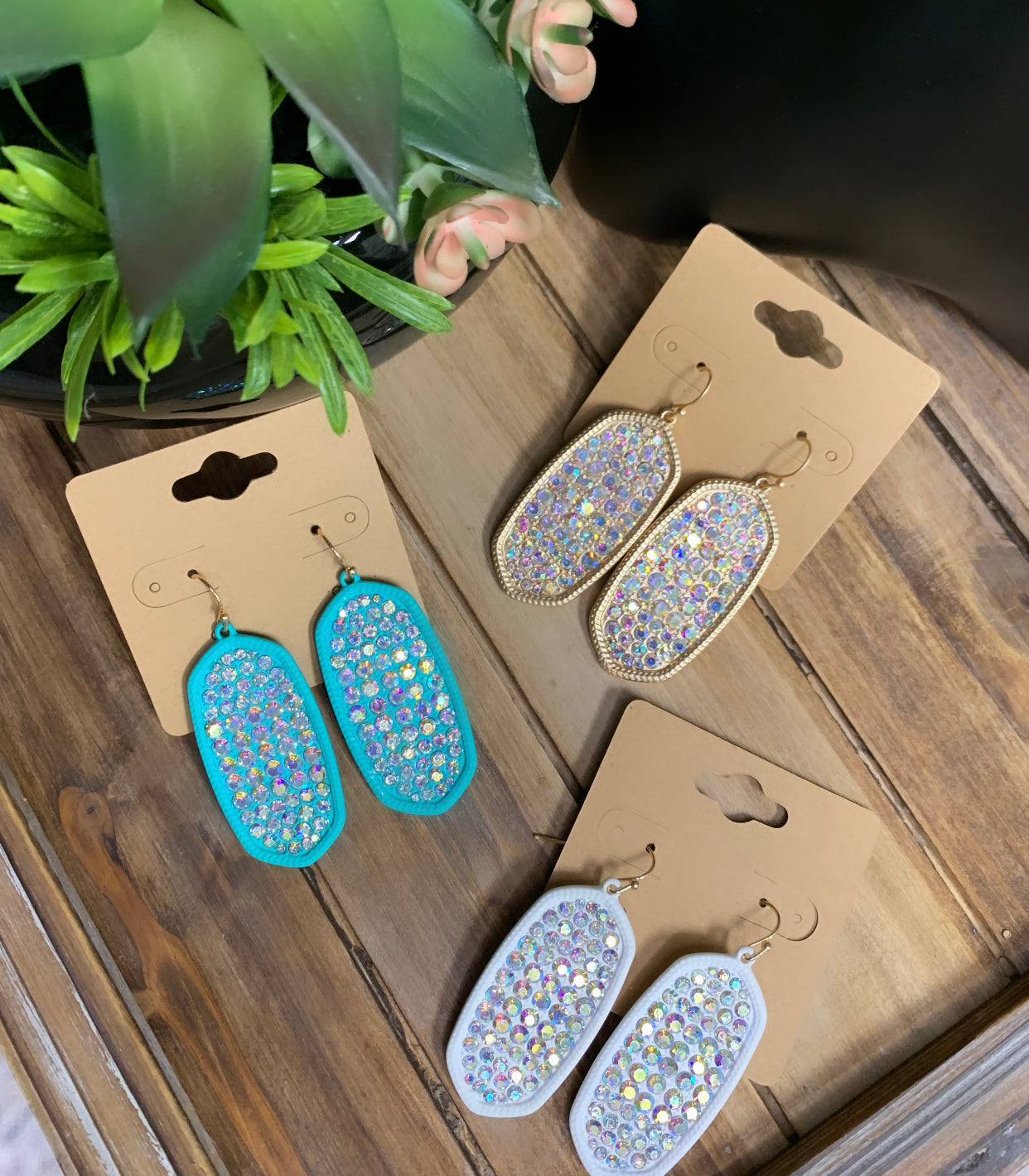 Iridescent Stone Earrings