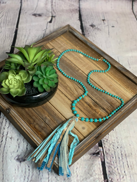 Turquoise Tassel Necklace