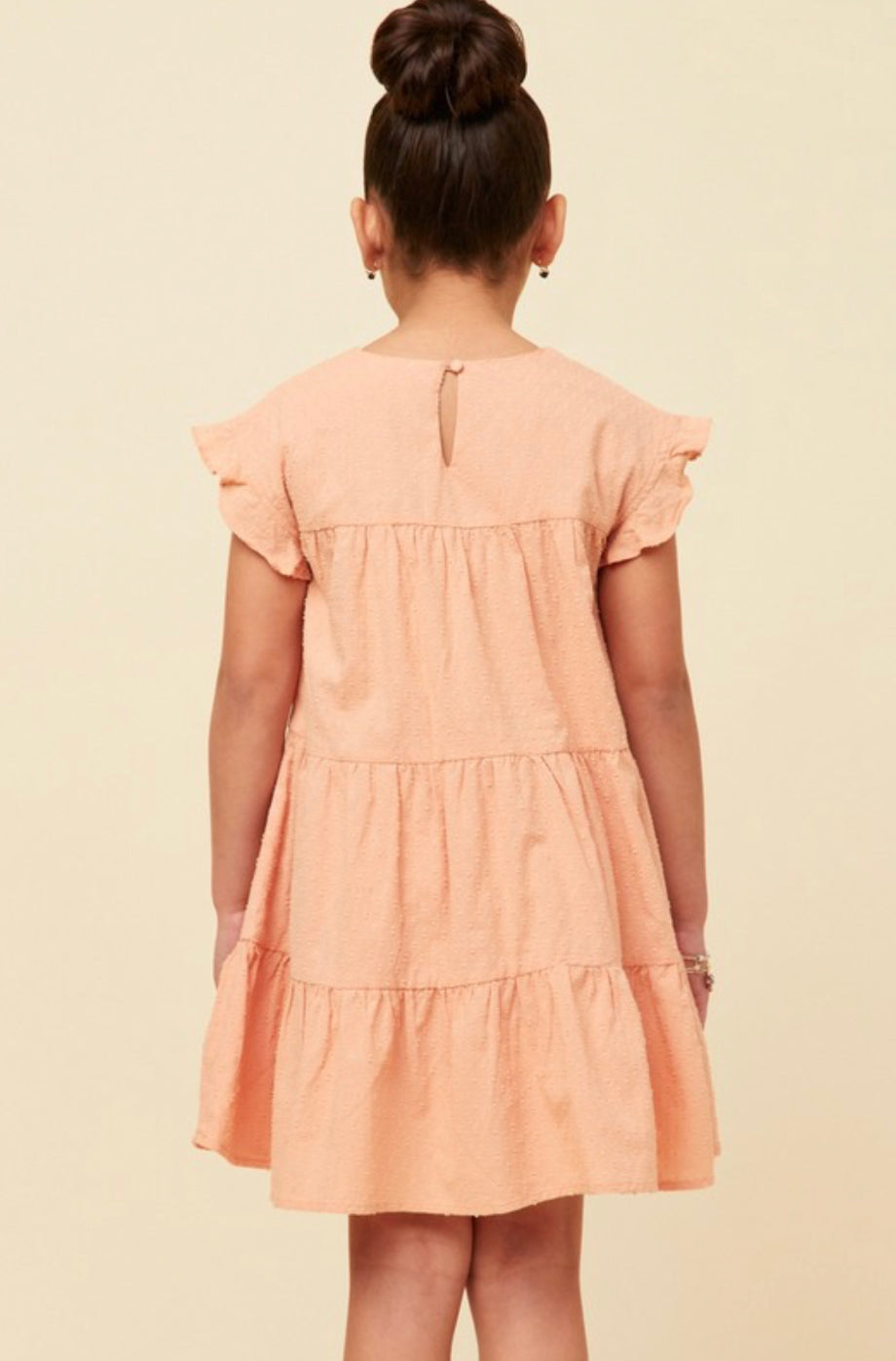 Salmon Tiered Dress