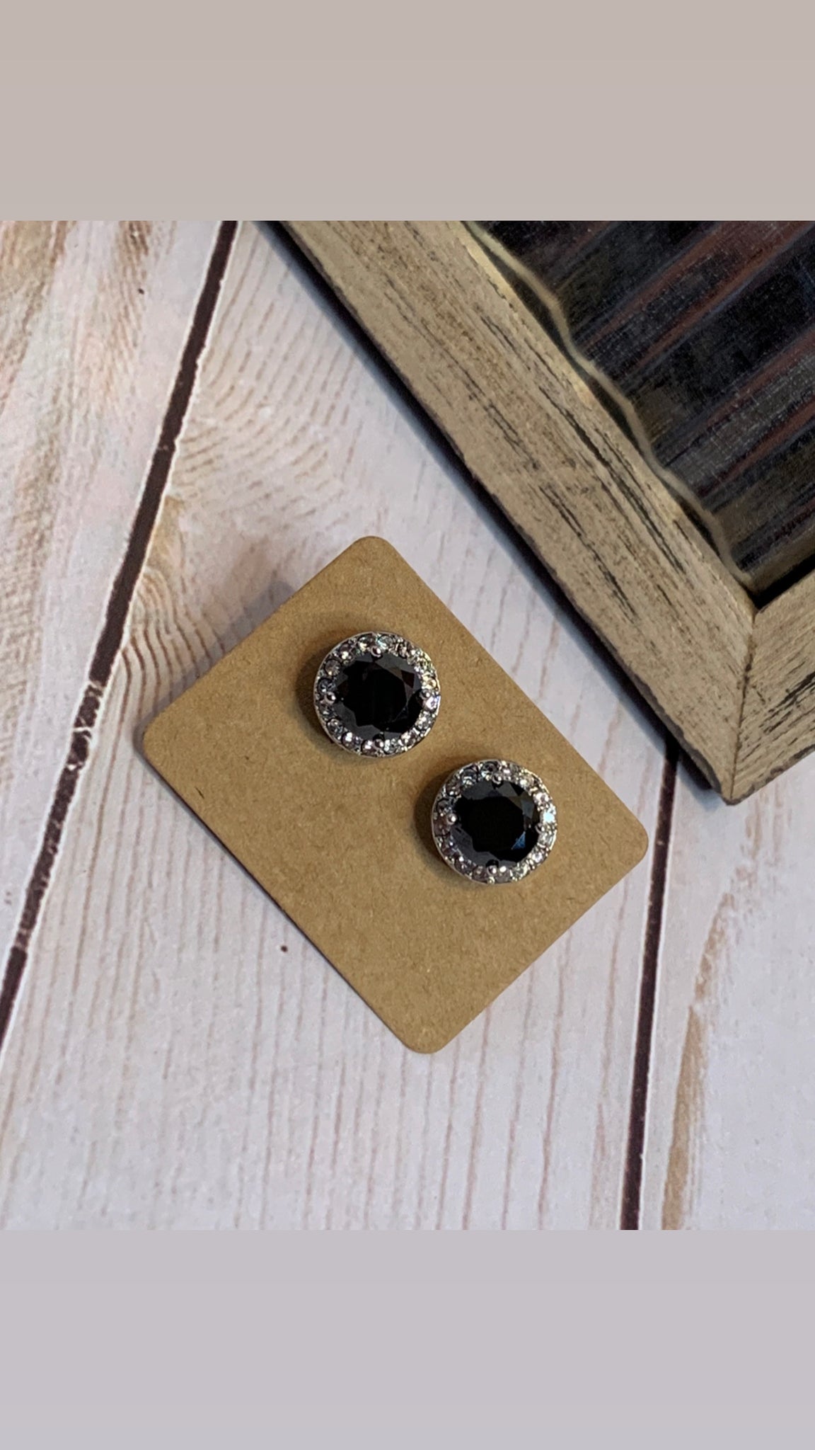 Black Crystal Earrings   *Lead & Cadmium Compliant 