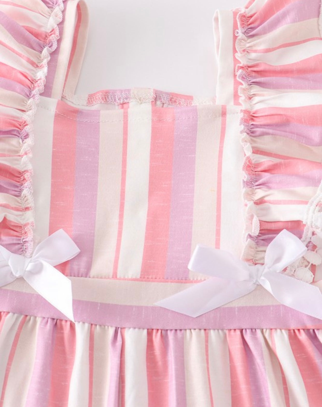 Pink Stripe Ruffle Jumpsuit