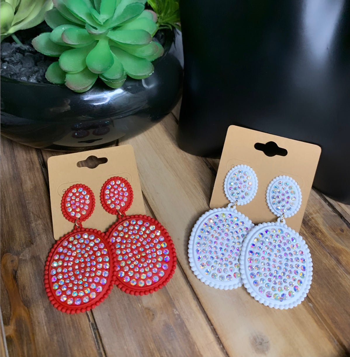 Double Round Earrings